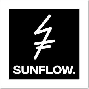 sunflow typography lettering simple Posters and Art